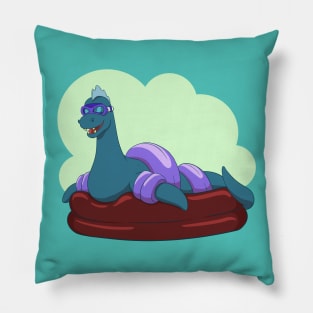 Crypt-kids: Baby Loch Ness (Blue) Pillow