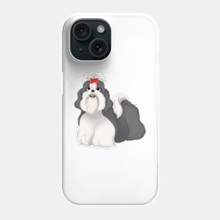 Black & White Shih Tzu Dog Phone Case