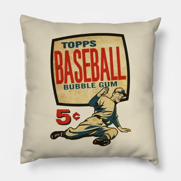 VINTAGE BASEBALL - BASEBALL TOPPS 1987 Pillow by kedaiadon