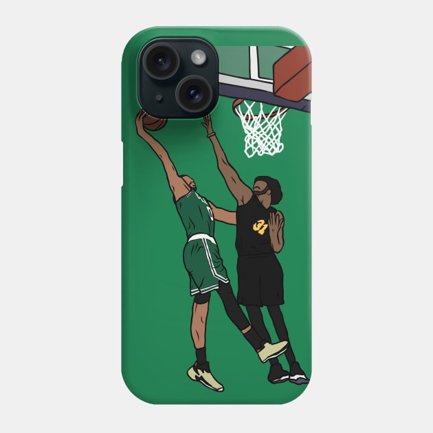 Jayson Tatum Dunks On Jarrett Allen Phone Case by rattraptees