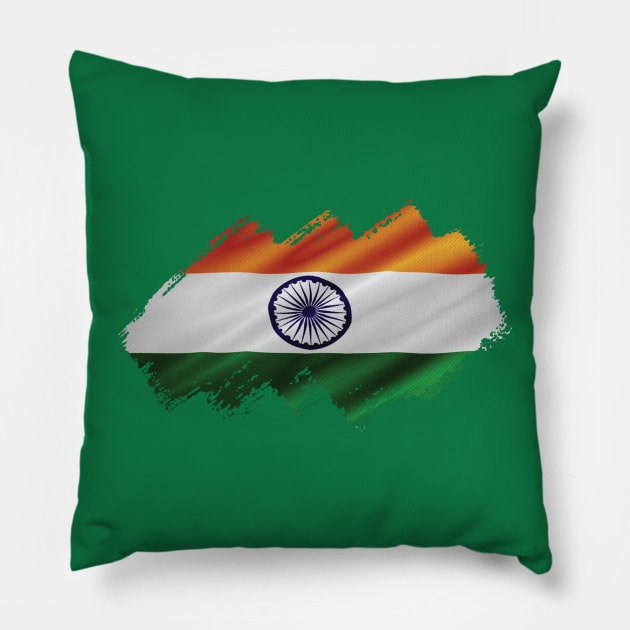 Indian Flag Pillow by Teemperor