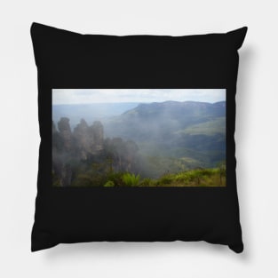 Foggy Three Sisters in the Blue Mountains Pillow