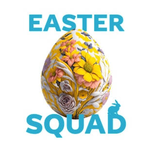 Easter SQUAD Design with Floral Egg T-Shirt