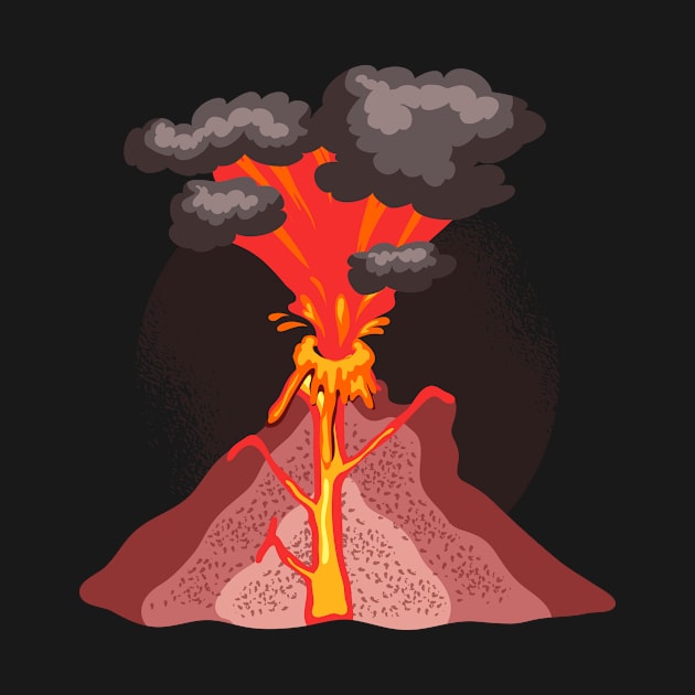 Volcano geology nature illustration motif by Realfashion