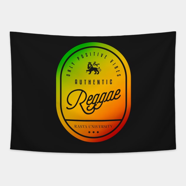 Rasta University Authentic Reggae Rasta Colors Tapestry by rastauniversity