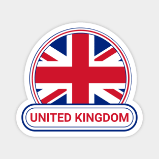 United Kingdom Country Badge - United Kingdom Flag Magnet