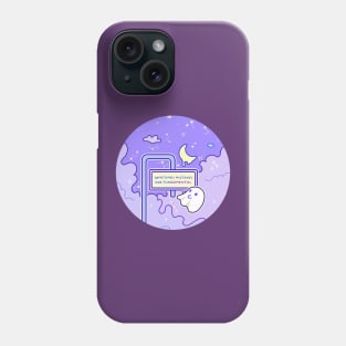 A ghost reads a sign that says sometimes mistakes are fun damental Phone Case