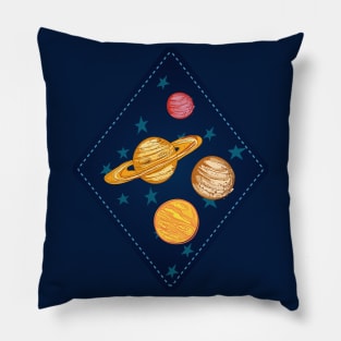 Cute Space Stamp Pillow