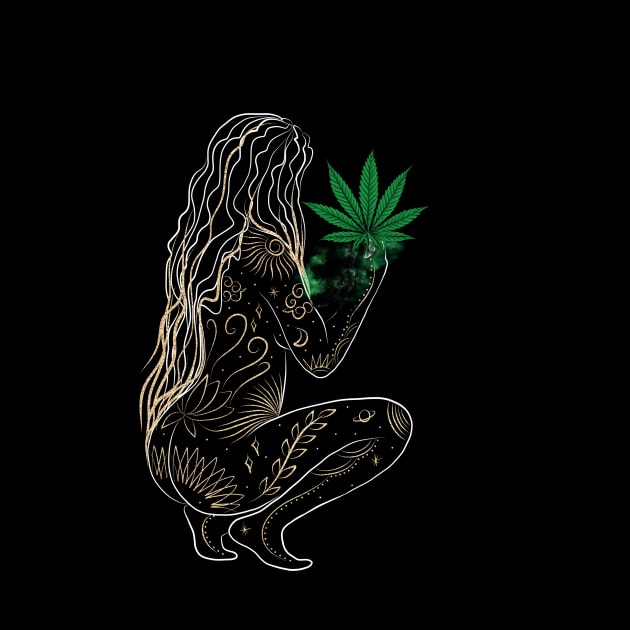 420 weed leaf by LadiesGoldenSpiral