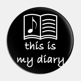 music book is my diary Pin