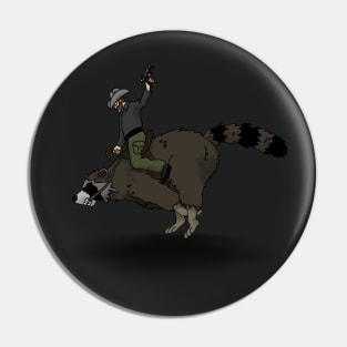 Raccoon Rodeo Pin