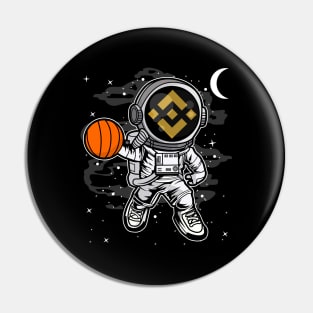 Astronaut Basketball Binance BNB Coin To The Moon Crypto Token Cryptocurrency Blockchain Wallet Birthday Gift For Men Women Kids Pin