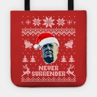 Never Surrender Ugly Sweater Tote