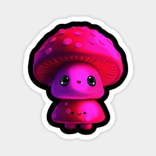 Hot Pink Mushies Magnet