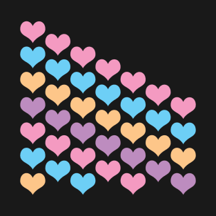 Heart Pattern in Pastel T-Shirt