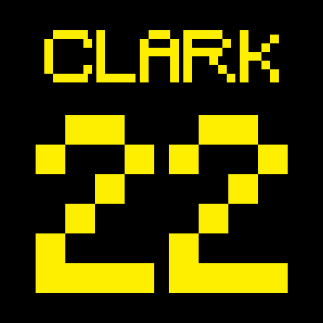 Caitlin Clark Yellow Jersey Number 22 by PXLART