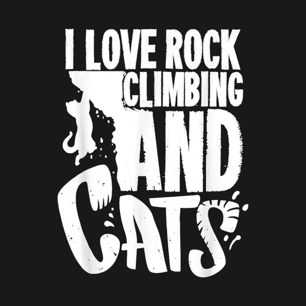 Funny Rock Climbing Gift For A Cat Lover by Peter Smith