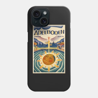 Adelboden, Switzerland, Vintage Travel Ski Poster Phone Case