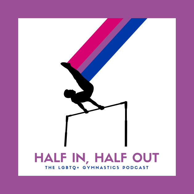 HIHO Logo (bisexual flag - block) by Half In Half Out Podcast