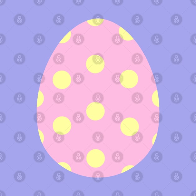 Easter egg pink with yellow dots by Crea Twinkles