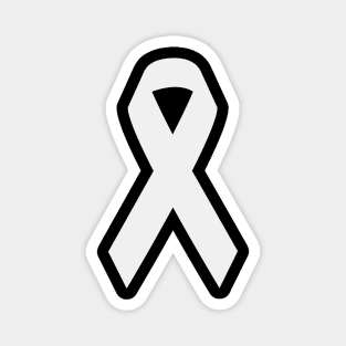 Pearl White Support Ribbon Magnet