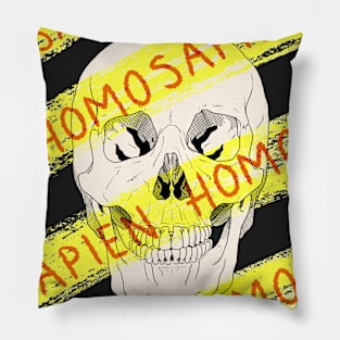 Homo Sapien Variant Yellow Pillow