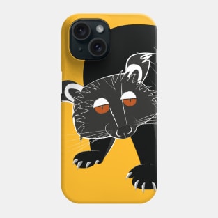 Black bear cat Phone Case