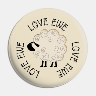 Love Ewe T Shirt Pin