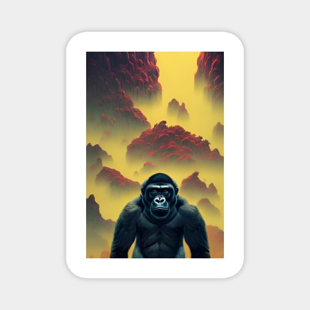 Sagacious Primate Magnet by EsoteraArt