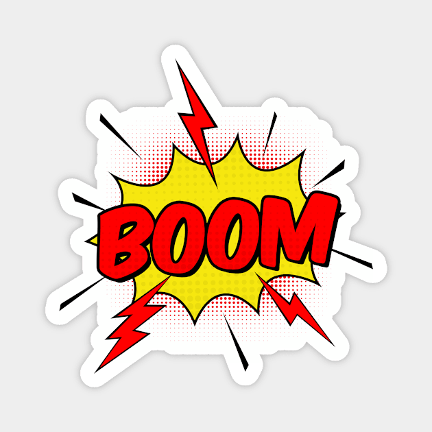 Boom Comic Book Graphic Magnet by Outcasted