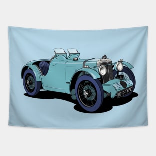 MG C-Type vintage car Tapestry