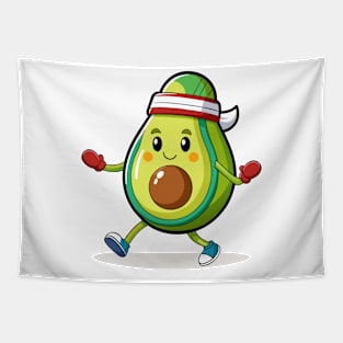 Adorable Avocado Fitness Enthusiast Tapestry