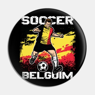 Belgium Soccer Futbol Pin