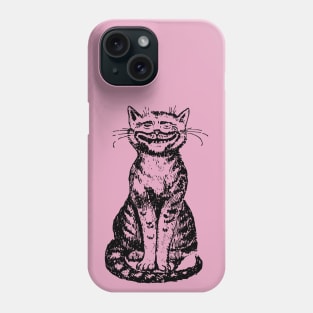 Smiling Cat on Pink Phone Case