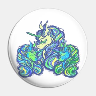 Mother of Twins Unicorn (Boy and Boy) Pin