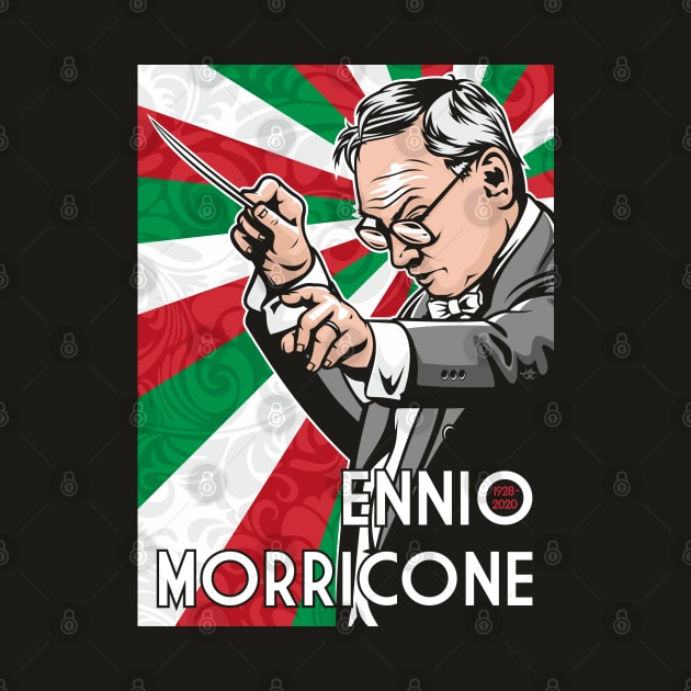 Ennio Morricone by Jamie Lee Art