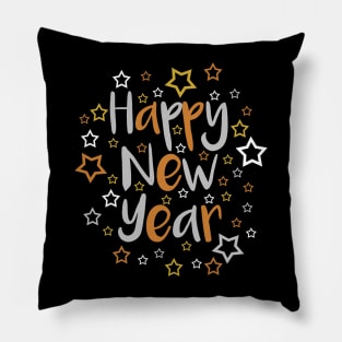 HAPPY NEW YEAR METALLIC TONE CELEBRATION DESIGN Pillow