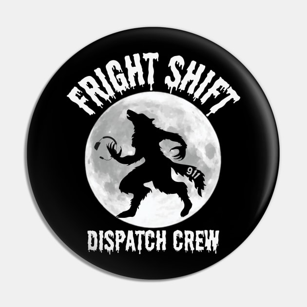 Halloween Dispatcher Night Shift Fright Night Police 911 Pin by Shirts by Jamie