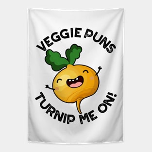 Veggie Puns Turnip Me On Funny Vegetable Pun Tapestry