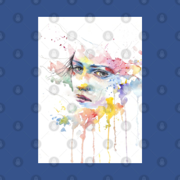 Discover Sad Lonely Girl - Watercolor Painting - Lonely Sad Girl - T-Shirt