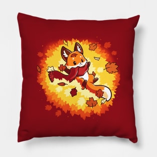 Cute Funny Loving Fox Christmas animal lover Sarcastic Funny Quote Artwork Pillow