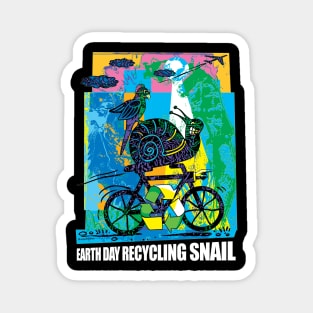 Earth day recycling snail Magnet