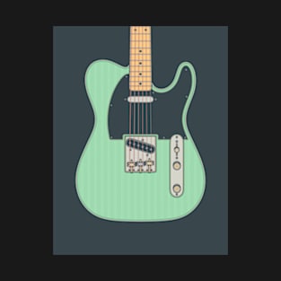 Surf Green Telly Guitar T-Shirt