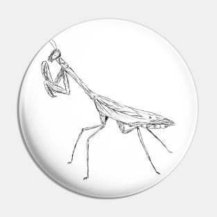 praying mantis fineliner Pin