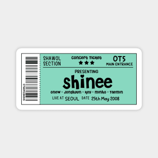 SHINee Concert Ticket Magnet