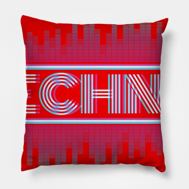 Techno Electronic Style Pillow by avshirtnation