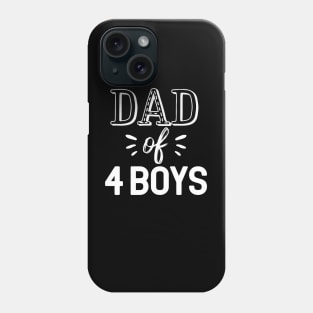 Dad Of 3 Boys Gift Fathers Day Dad 3 Boys Gift Phone Case