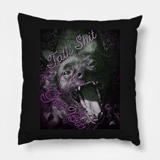 Talk Sh*t get Bit - Purple Pillow