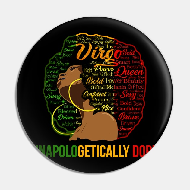 Unapologetically Dope African American Funny Afro Gift Women Pin by hadlamcom