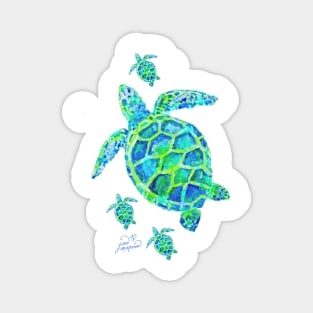 Sea Turtle with babies Magnet